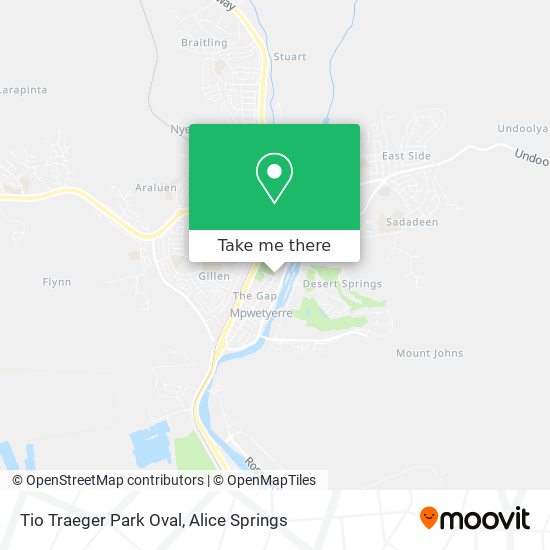 Mapa Tio Traeger Park Oval