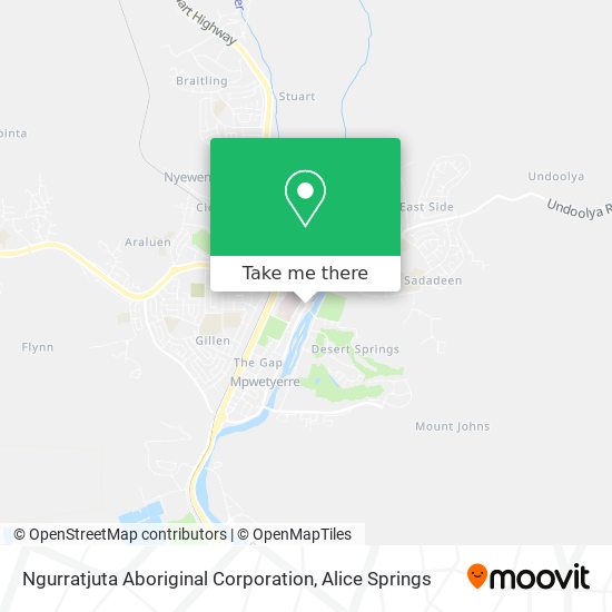 Ngurratjuta Aboriginal Corporation map