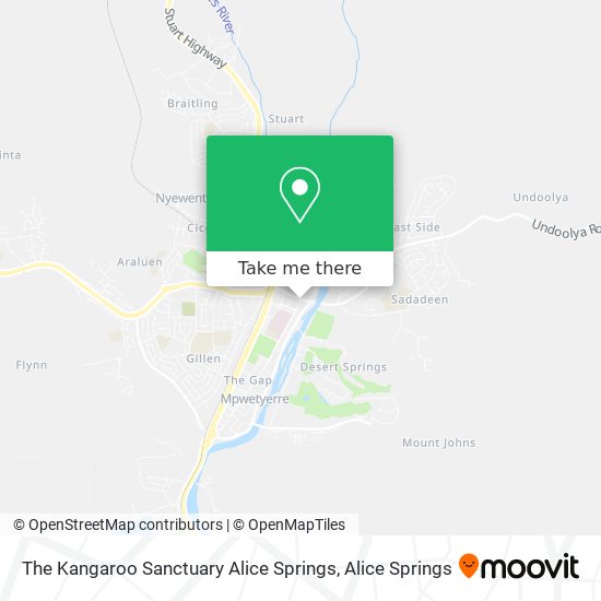 The Kangaroo Sanctuary Alice Springs map