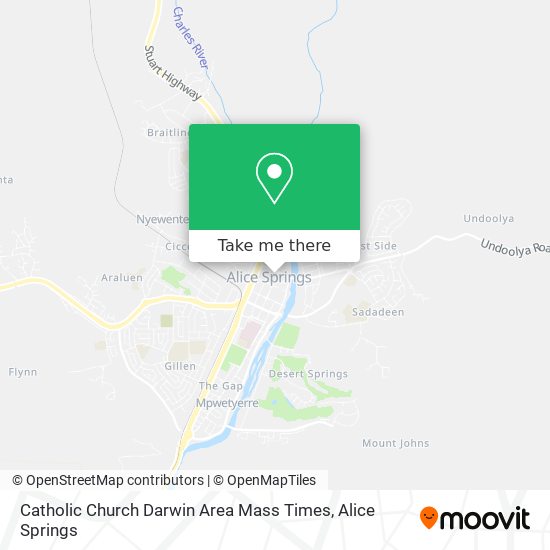Mapa Catholic Church Darwin Area Mass Times