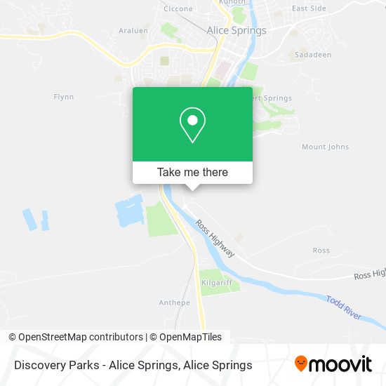 Discovery Parks - Alice Springs map