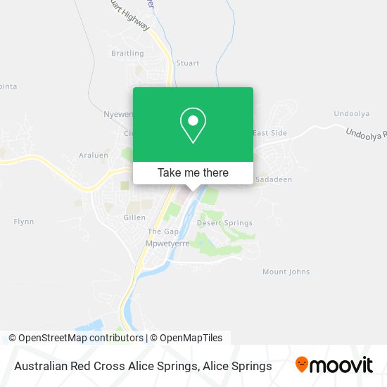 Australian Red Cross Alice Springs map