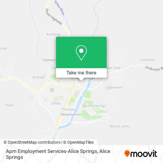 Apm Employment Services-Alice Springs map