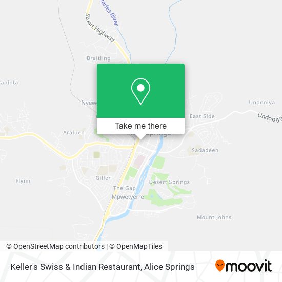 Mapa Keller's Swiss & Indian Restaurant