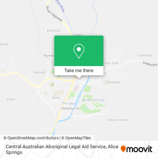 Mapa Central Australian Aboriginal Legal Aid Service