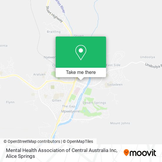 Mental Health Association of Central Australia Inc map