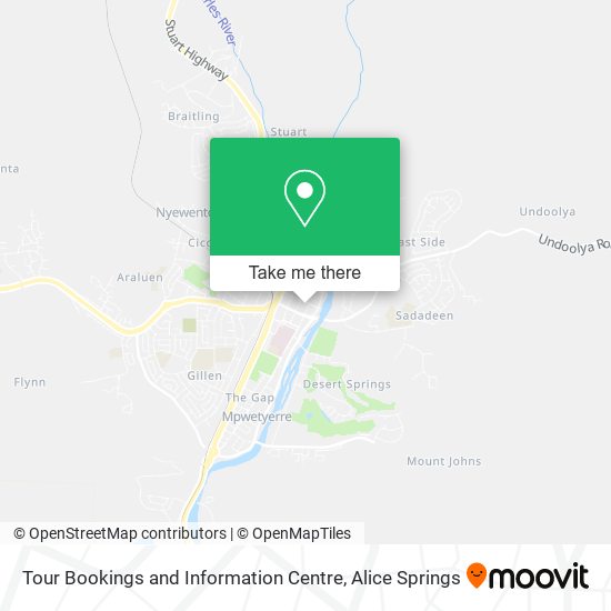 Tour Bookings and Information Centre map