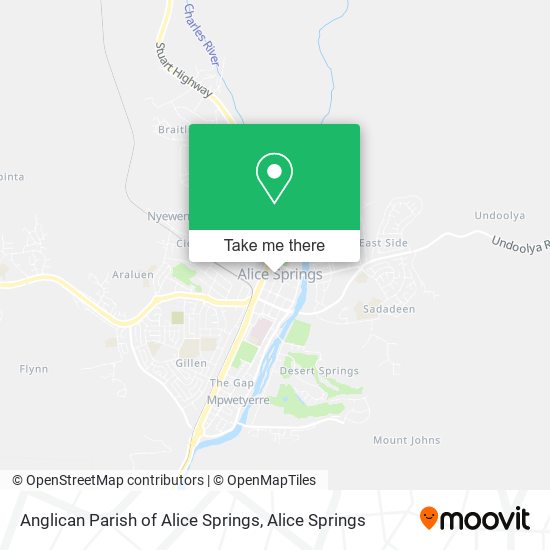 Mapa Anglican Parish of Alice Springs