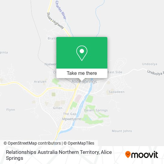 Relationships Australia Northern Territory map