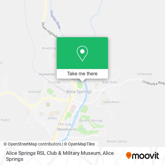 Alice Springs RSL Club & Military Museum map