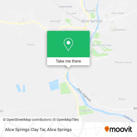 Alice Springs Clay Tar map