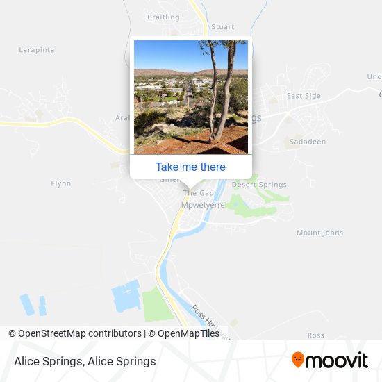 Mapa Alice Springs