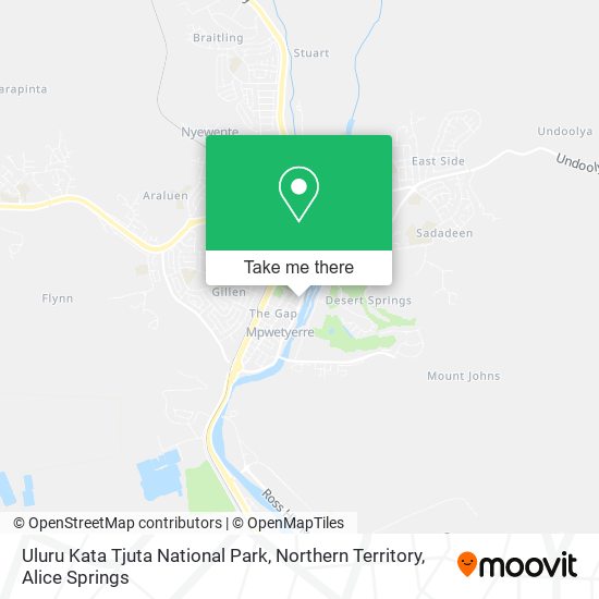 Mapa Uluru Kata Tjuta National Park, Northern Territory