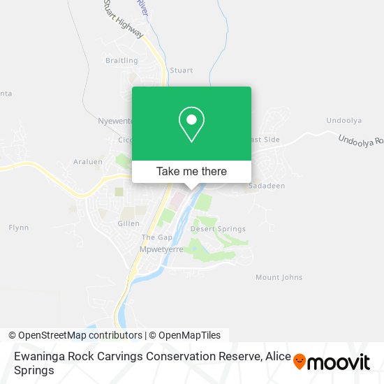Ewaninga Rock Carvings Conservation Reserve map