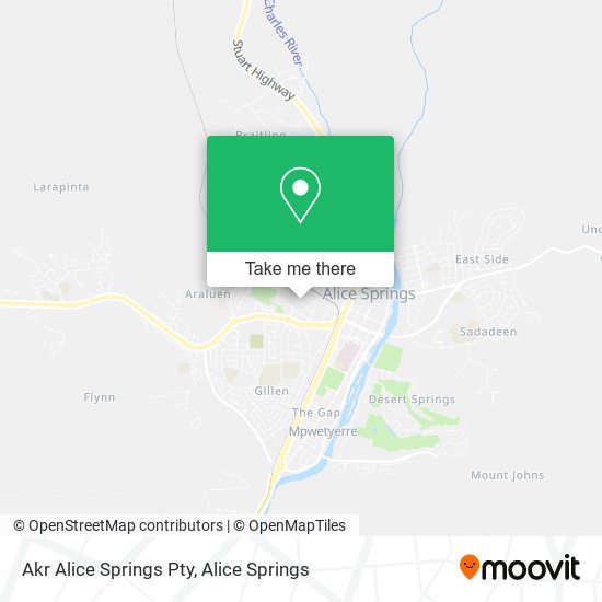 Mapa Akr Alice Springs Pty