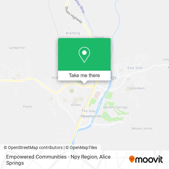 Mapa Empowered Communities - Npy Region
