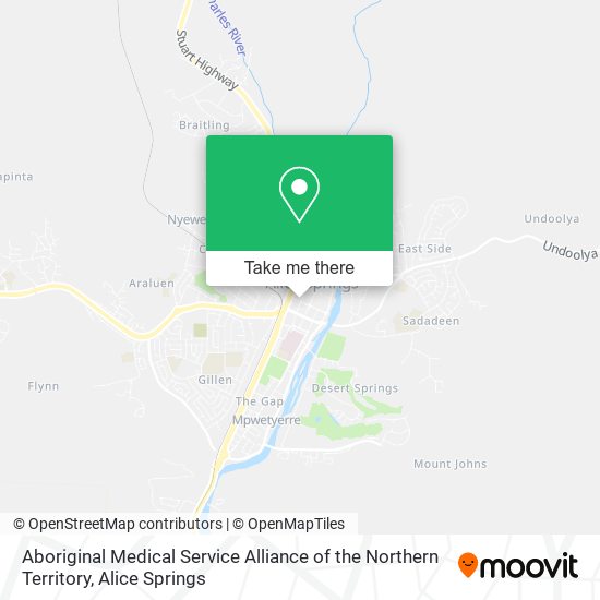 Mapa Aboriginal Medical Service Alliance of the Northern Territory