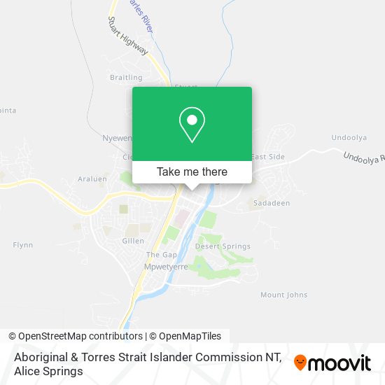 Mapa Aboriginal & Torres Strait Islander Commission NT