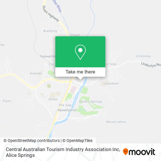 Central Australian Tourism Industry Association Inc map