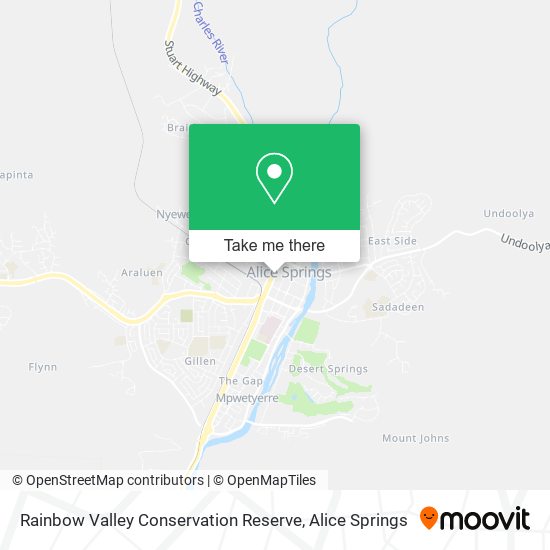 Mapa Rainbow Valley Conservation Reserve