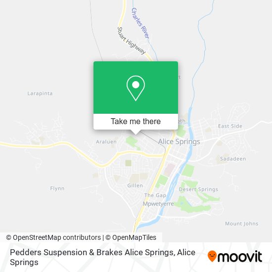 Pedders Suspension & Brakes Alice Springs map