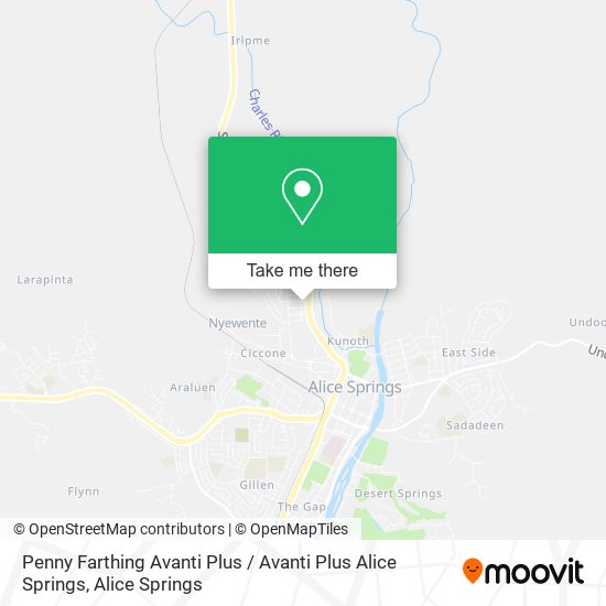 Penny Farthing Avanti Plus / Avanti Plus Alice Springs map