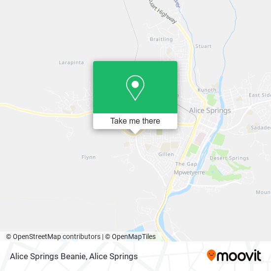 Alice Springs Beanie map
