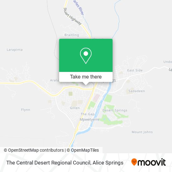 The Central Desert Regional Council map