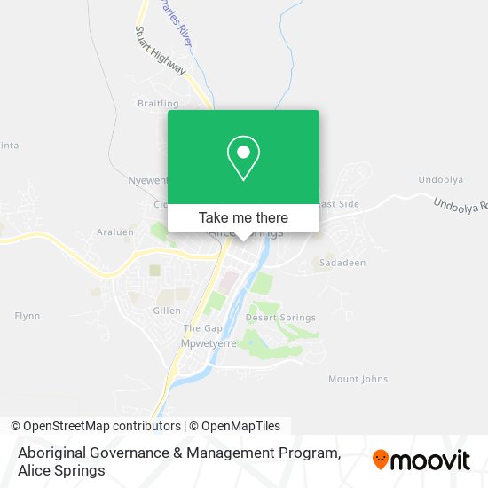 Aboriginal Governance & Management Program map
