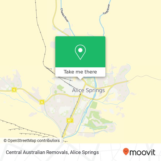 Mapa Central Australian Removals