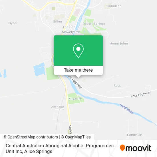 Mapa Central Australian Aboriginal Alcohol Programmes Unit Inc