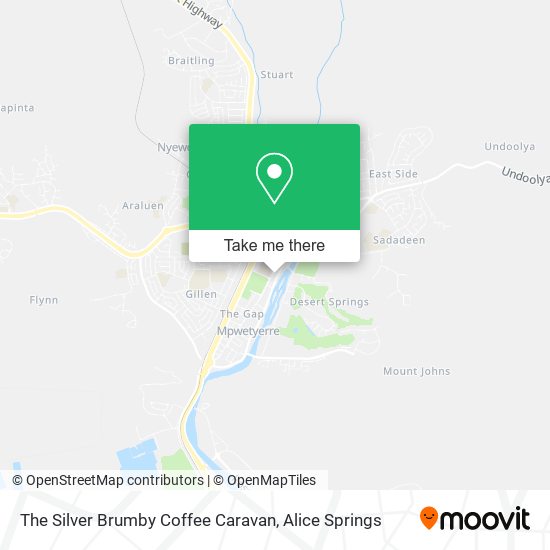 The Silver Brumby Coffee Caravan map