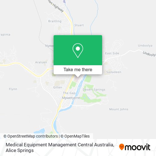 Medical Equipment Management Central Australia map