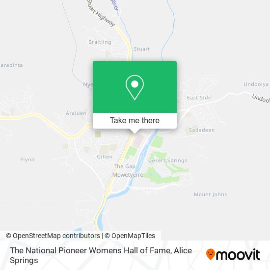 Mapa The National Pioneer Womens Hall of Fame