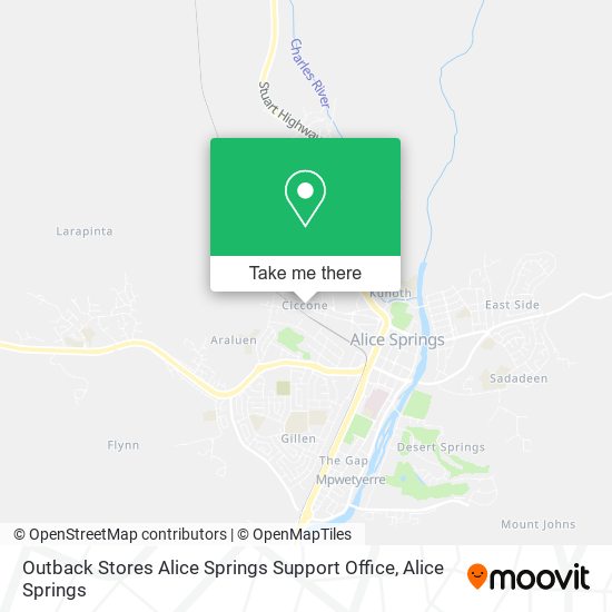 Outback Stores Alice Springs Support Office map