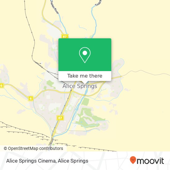 Alice Springs Cinema map