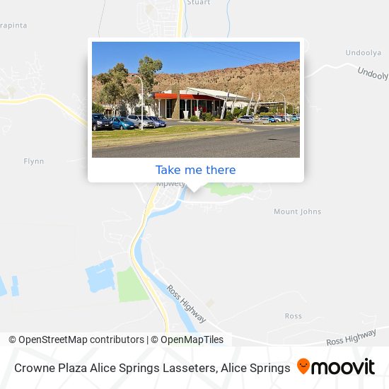 Crowne Plaza Alice Springs Lasseters map