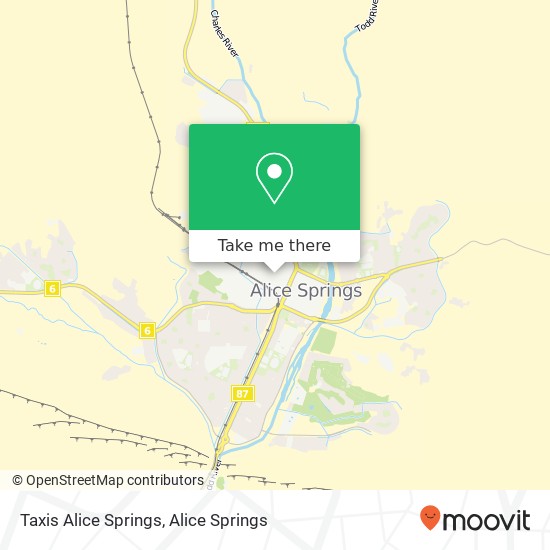 Mapa Taxis Alice Springs