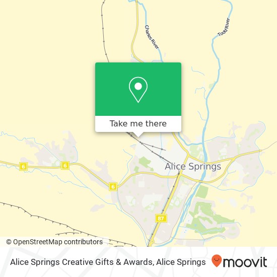 Alice Springs Creative Gifts & Awards map