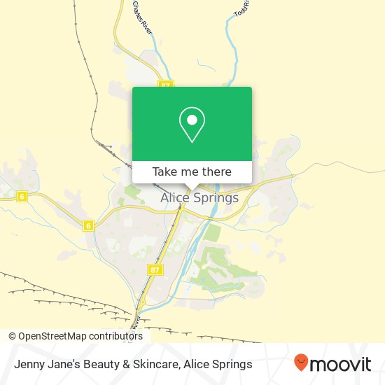 Jenny Jane's Beauty & Skincare map