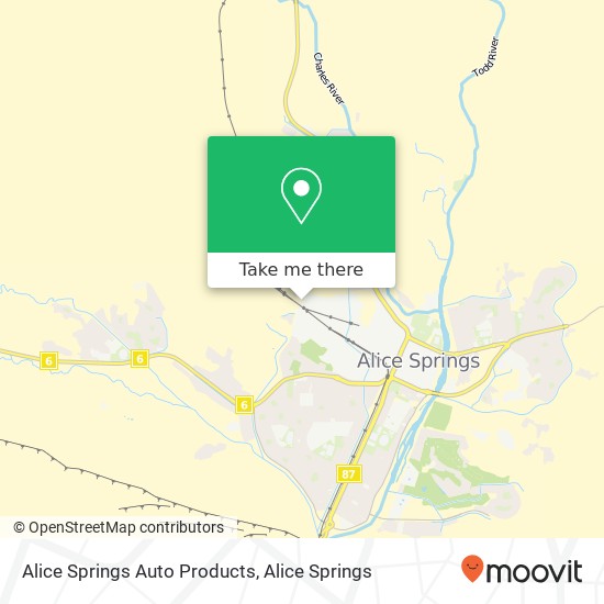Alice Springs Auto Products map
