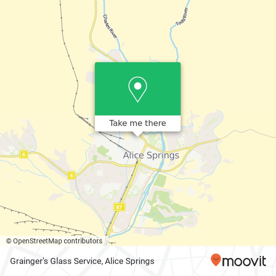 Grainger's Glass Service map
