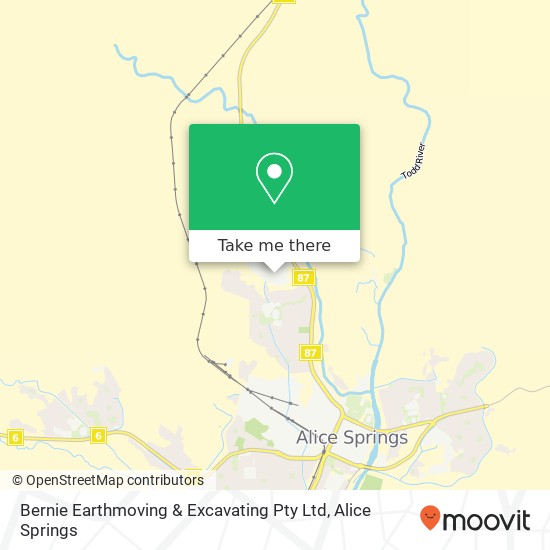 Bernie Earthmoving & Excavating Pty Ltd map