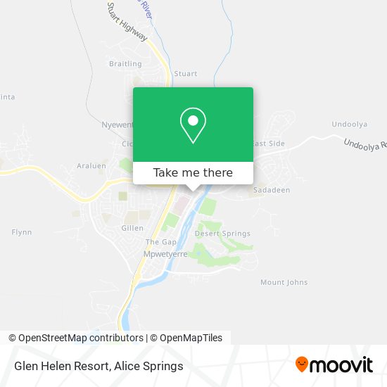 Glen Helen Resort map