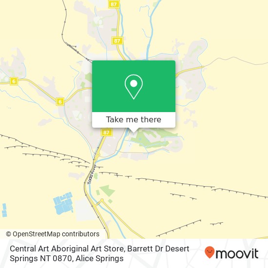 Central Art Aboriginal Art Store, Barrett Dr Desert Springs NT 0870 map