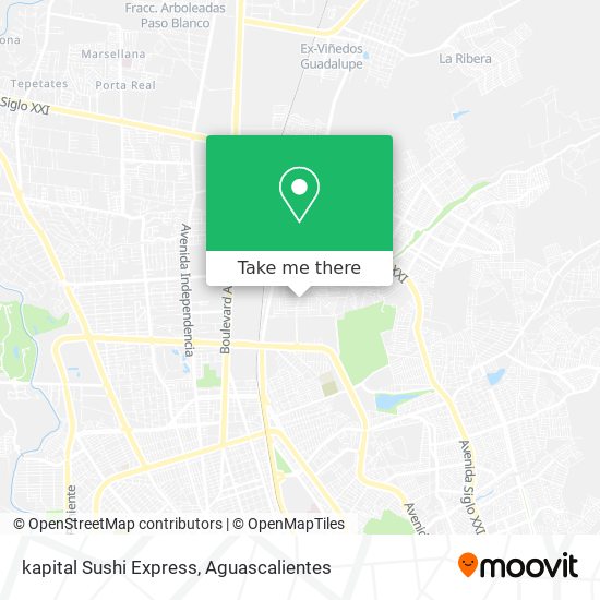 How to get to kapital Sushi Express in Aguascalientes by Bus?