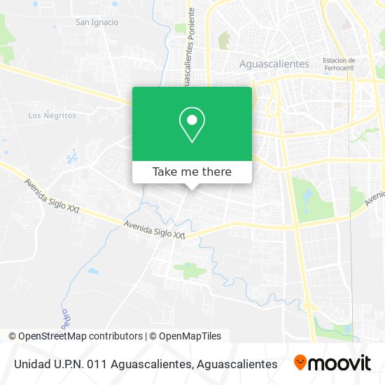 Unidad U.P.N. 011 Aguascalientes map