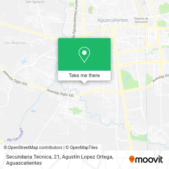 Mapa de Secundaria Tecnica, 21, Agustin Lopez Ortega