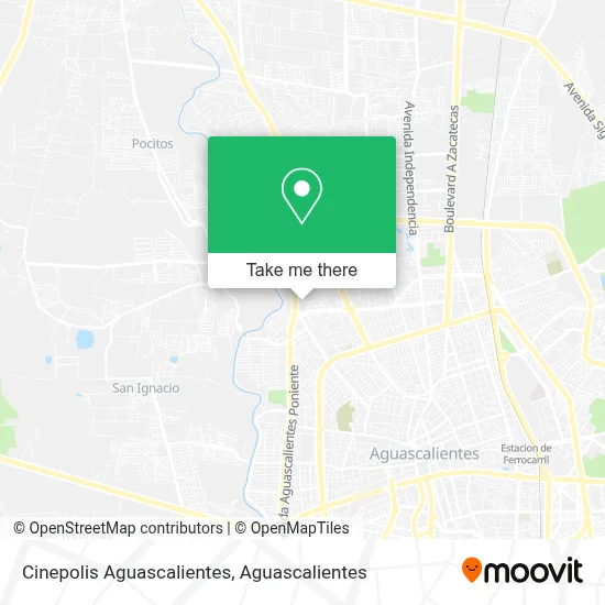 Cinepolis Aguascalientes map