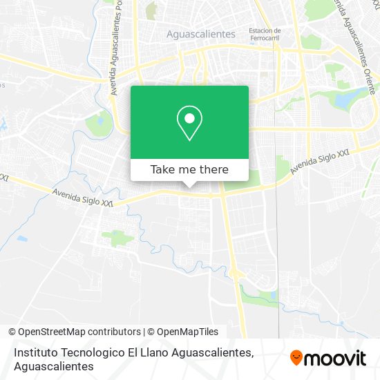 Mapa de Instituto Tecnologico El Llano Aguascalientes